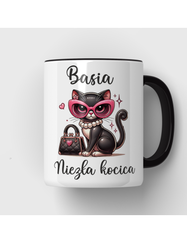 Kubek z dowolnym imieniem niezła z Ciebie kocica
