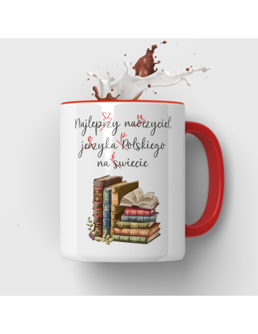 Kubek dla nauczyciela języka polskiego z błędami