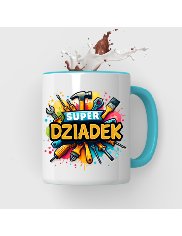 Kubek dla dziadka Super Dziadek z narzędziami