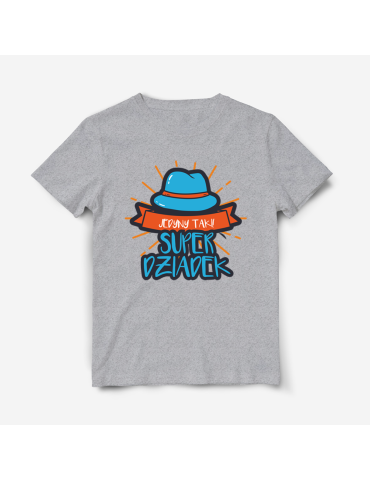 Koszulka dla Dziadka "Super dziadek" z kapeluszem