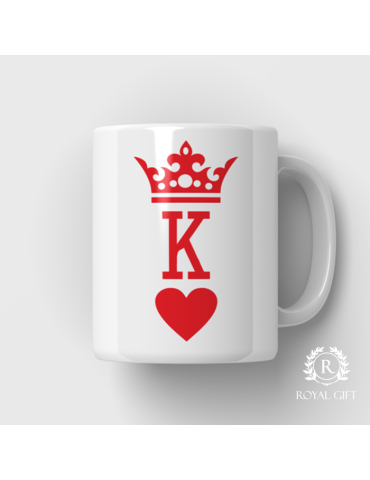 Kubek na walentynki król kier