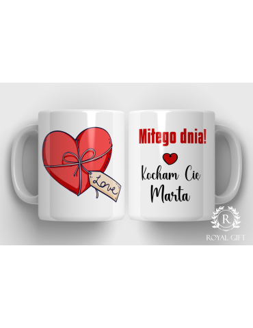 Kubek na walentynki z serem...