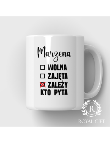 Kubek wolna, zajęta, zależy...