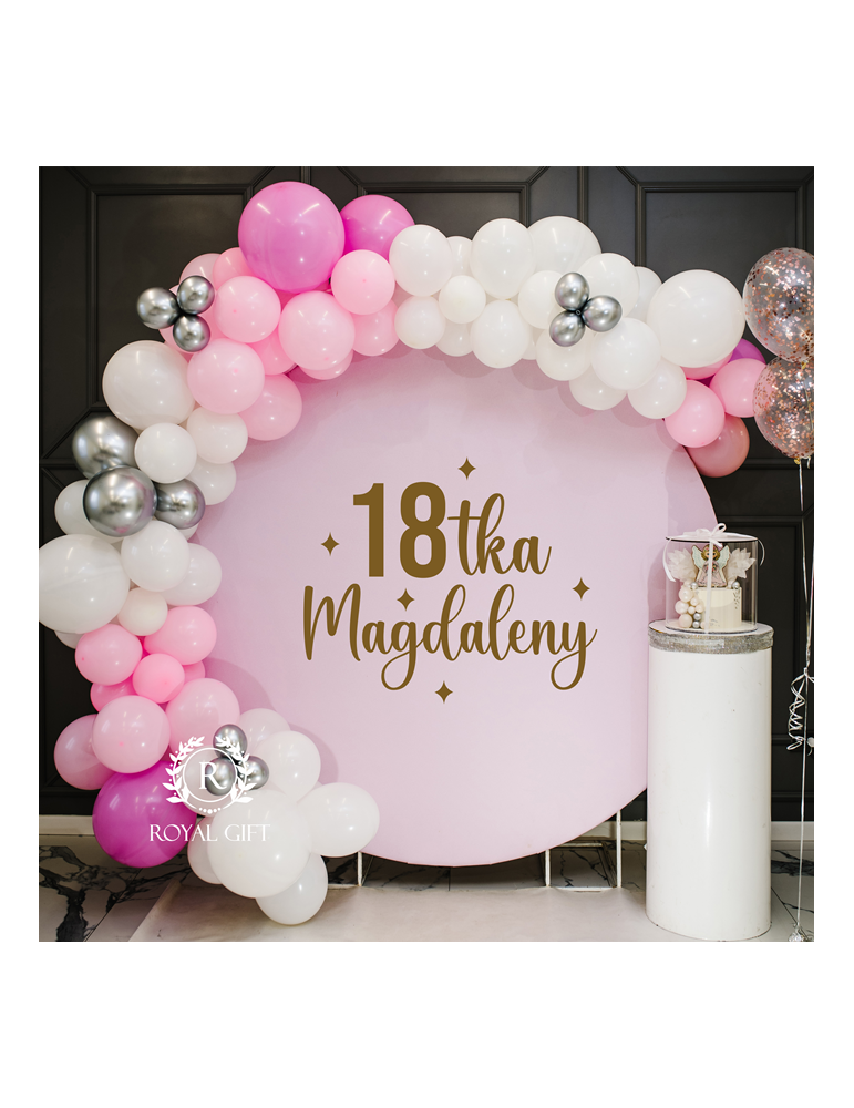 Naklejka na 18 urodziny z imieniem na ścianke, tablice