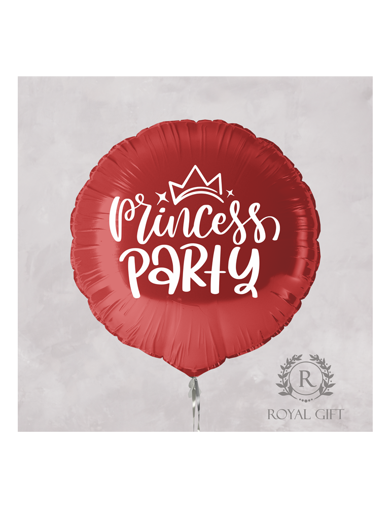 Naklejka na urodziny Princess Party z koroną dekoracja