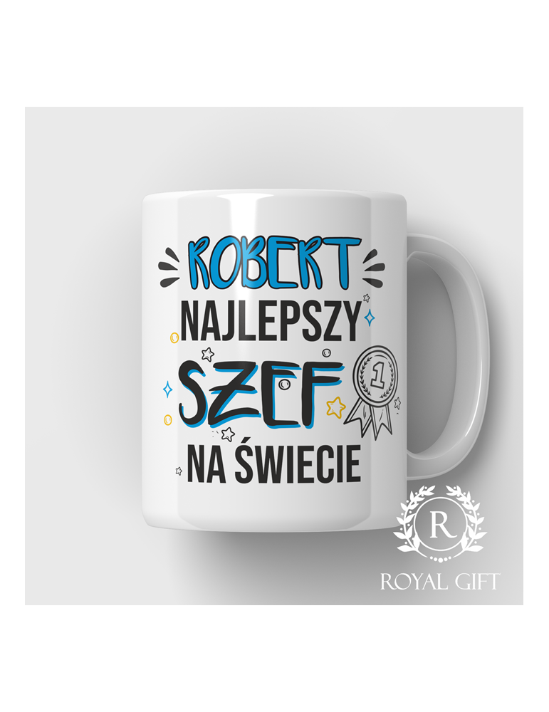 Personalizowany kubek dla szefa z imieniem – Najlepszy na świecie