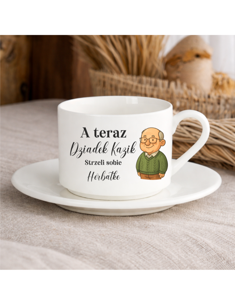 Personalizowana filiżanka na Dzień Dziadka Dla Dziadka z imieniem