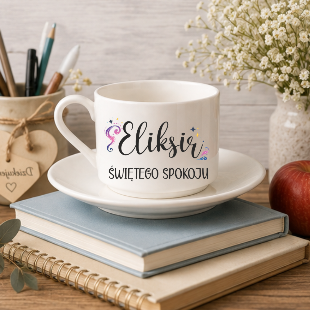 Personalizowana filiżanka na Dzień Nauczyciela Eliksir Świętego Spokoju