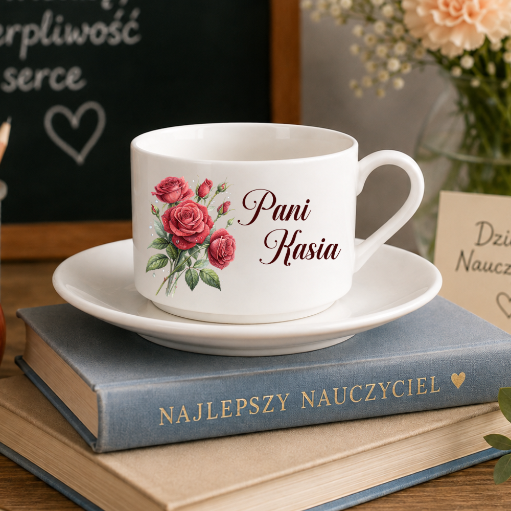 Prezent dla wychowawczyni od klasy filiżanka Cudowna Nauczycielka