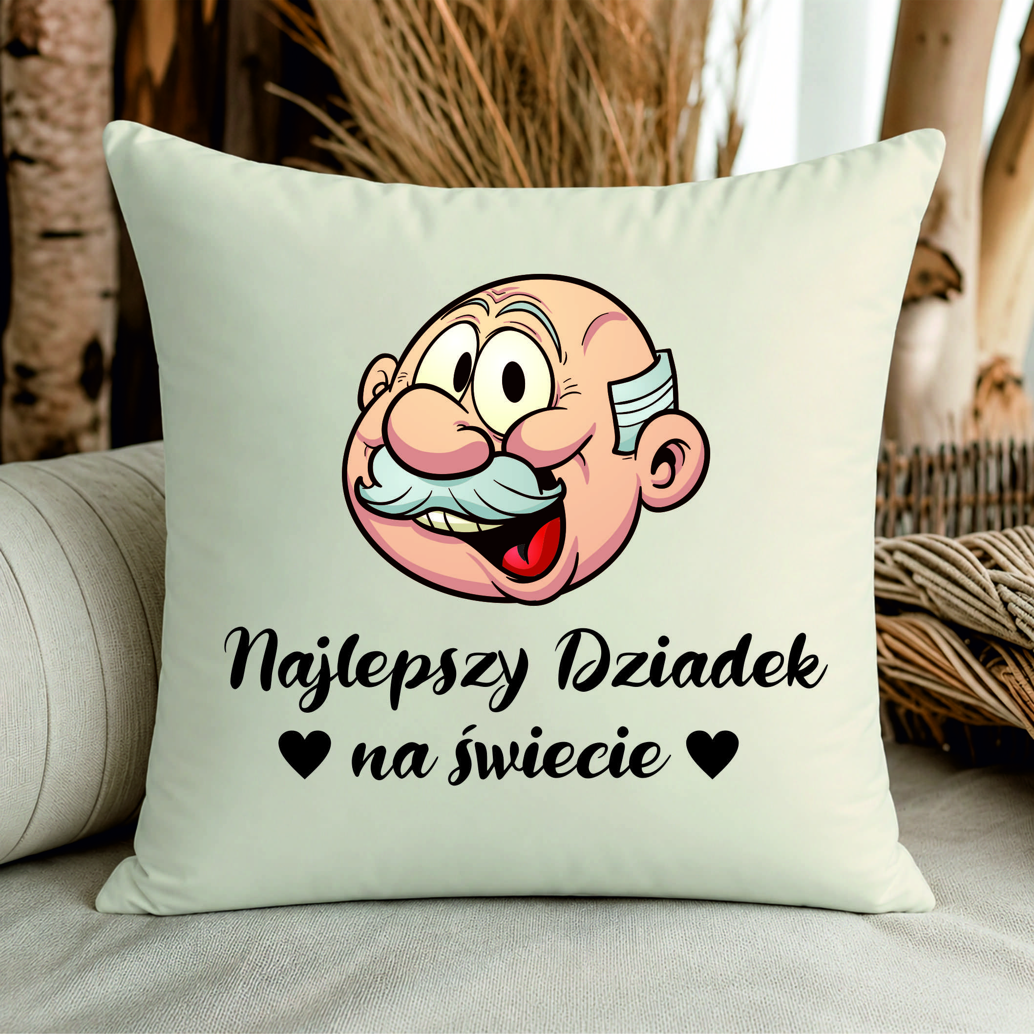 Poduszka z  napisem „Najlepszy Dziadek na świecie”